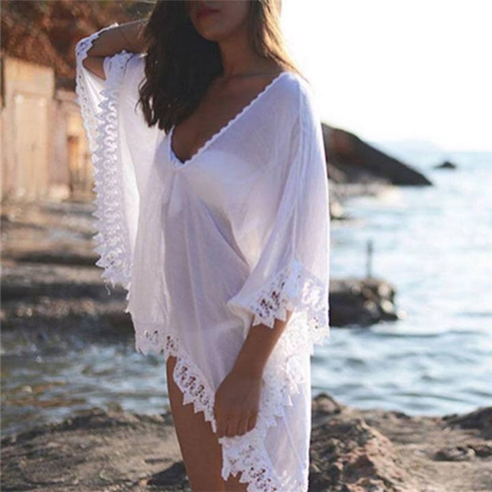 Sheer White Beach Coverup